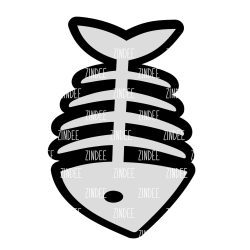 Bone Fish Acrylic Blank- Sticker- UV DTF (1.5 inch)