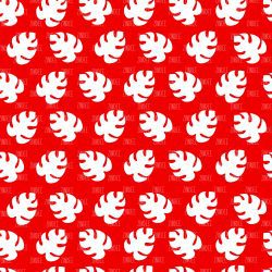 Hawaiian White Leaves seamless (vinyl)