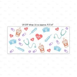 Alternative view of Medical Love UV DTF Glass Can Wrap