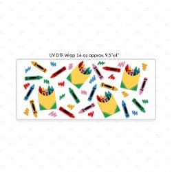 Alternative view of Teacher Crayons UV DTF Glass Can Wrap