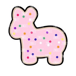 Donkey Animal Cookie/Cracker Acrylic Blank- Sticker- UV DTF (2 inch) NO HOLE