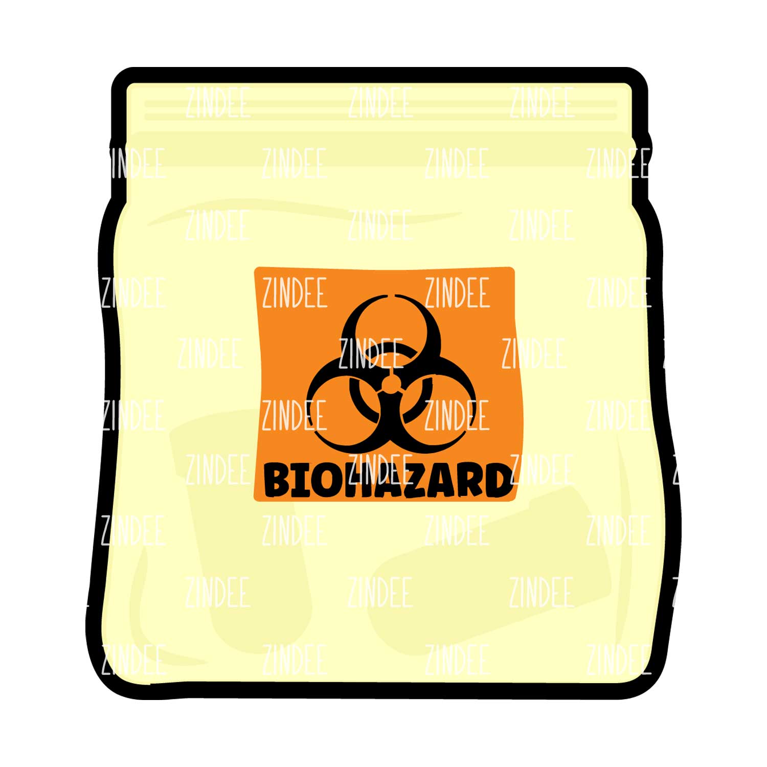 Biohazard Bag Acrylic Blank- Sticker- UV DTF (2 inch) NO HOLE