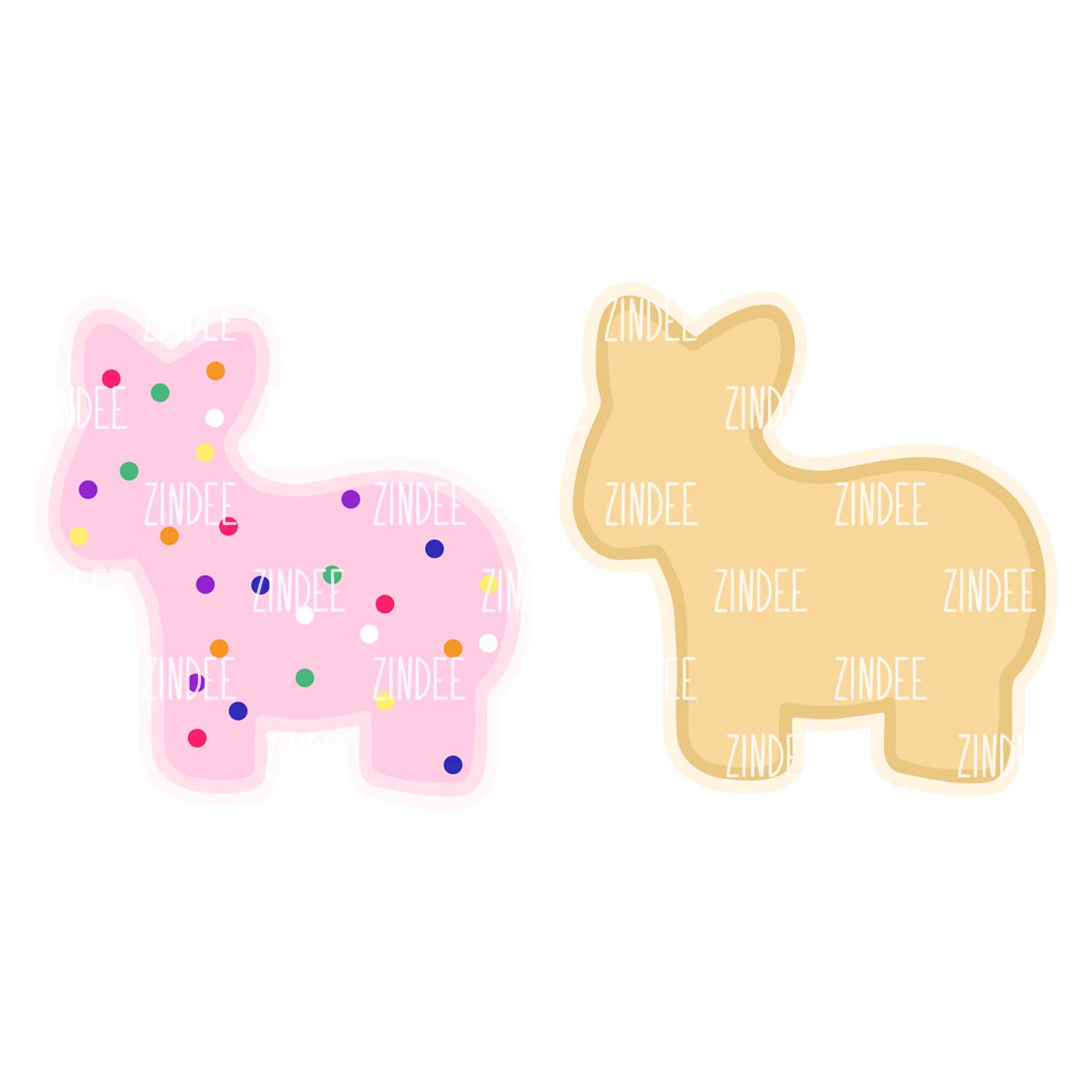 Donkey Animal Cookie/Cracker Acrylic Blank- Sticker- UV DTF (3 inch)