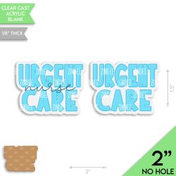 Alternative view of Urgent Care Nurse Acrylic Blank- Sticker- UV DTF (2 inch) NO HOLE