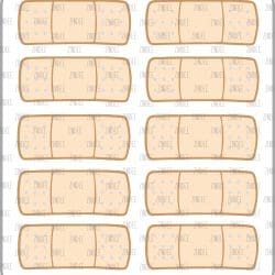Bandage (sticker sheet) .6" WHITE Gloss