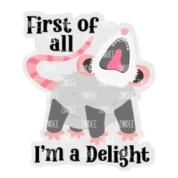 Possum Delight – Acrylic Keychain Blank (2.5") | Optional Sticker or UV DTF