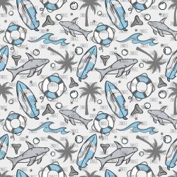Shark Surfboard seamless (vinyl)