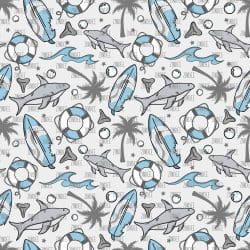 Shark Surfboard seamless (vinyl)