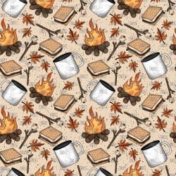 S'mores Campfire seamless (vinyl)
