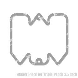 Triple Pencil Shaker Piece (2.5 inch) 2 holes