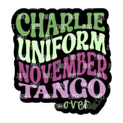 Charlie Uniform – Mini Acrylic Charm Blank (1.5") | Optional Sticker or UV DTF