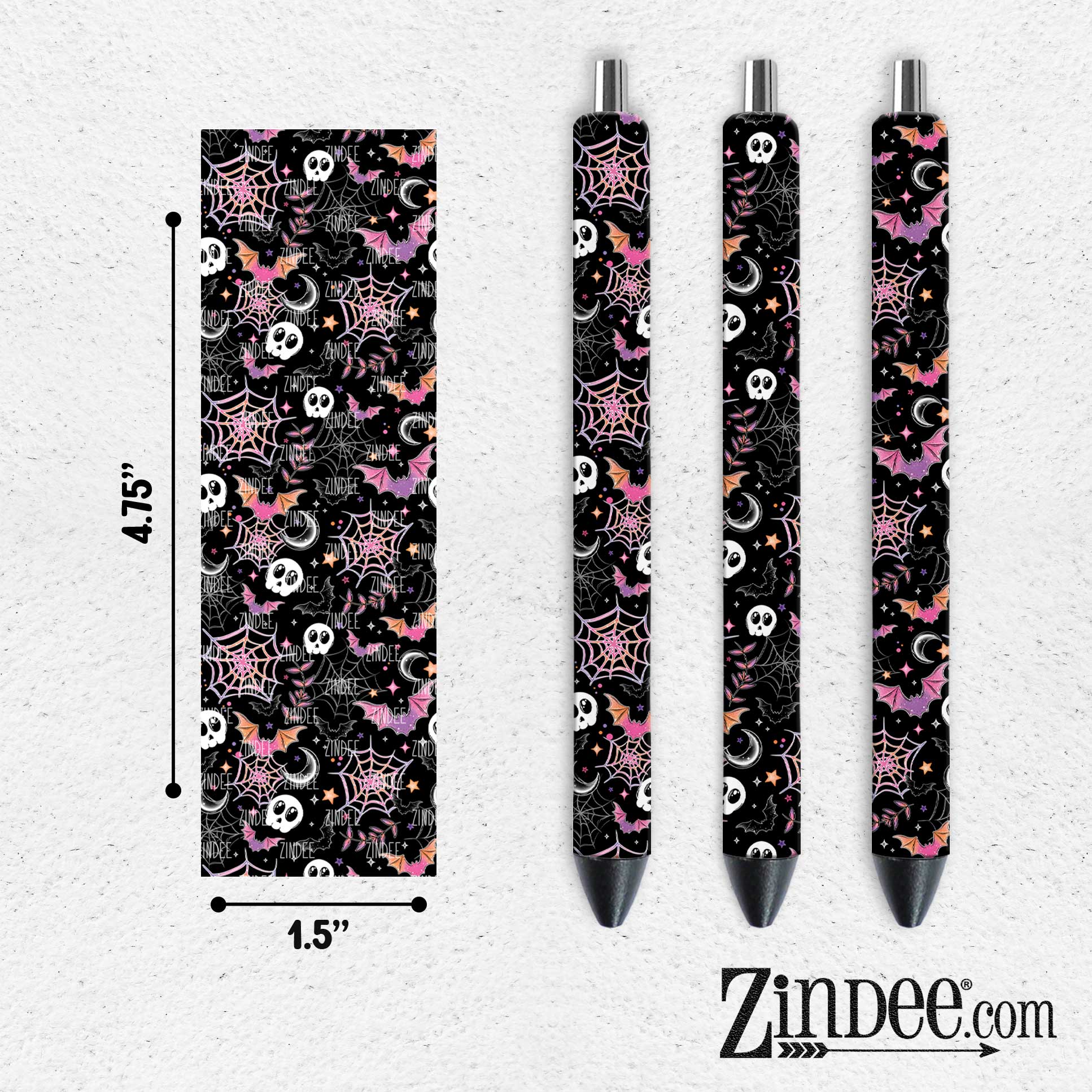 Colorful Spooky VINYL Pen Wrap