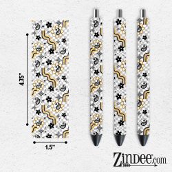 Daisies and Ying Yang VINYL Pen Wrap