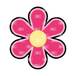 Groovy Flower – Acrylic Keychain Blank (3") | Optional Sticker or UV DTF