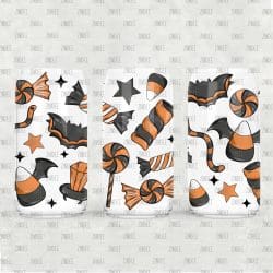 Halloween Candy UV DTF Glass Can Wrap