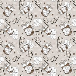 Iced Coffee Power seamless (vinyl)