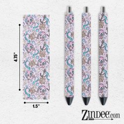 Mermaid Skellies VINYL Pen Wrap