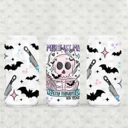 Petty Thoughts UV DTF Glass Can Wrap