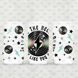 Record I Don't Like You UV DTF Glass Can Wrap