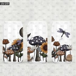 Stay Wild Sunflowers UV DTF Glass Can Wrap