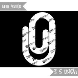 Chubby Paperclip Lightweight (White Acrylic)