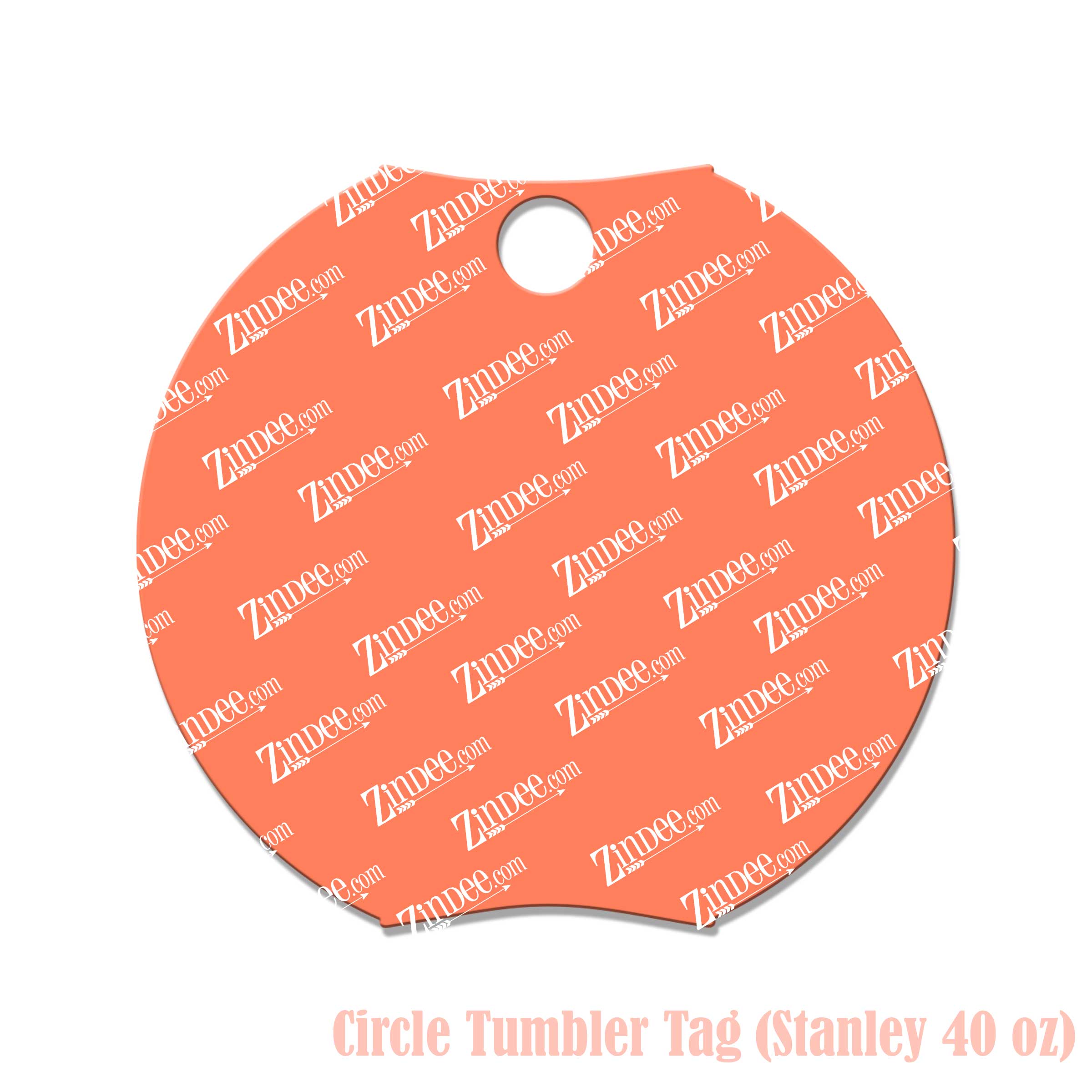 Circle Tumbler Tag (Stanley 40 oz) (lightweight acrylic)