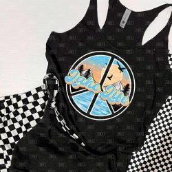 Lake Life Peace Sign White DTF Transfer