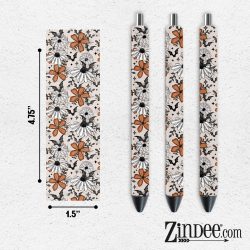 Bat Florals VINYL Pen Wrap
