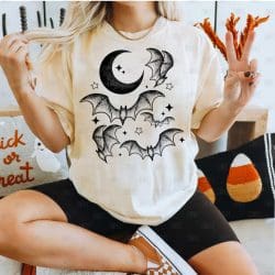 Bats Flying Black DTF Transfer