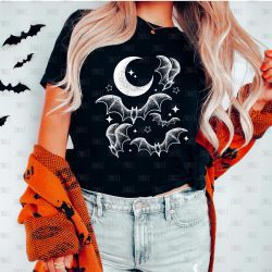 Bats Flying White DTF Transfer