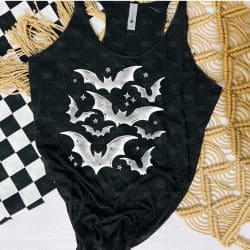 Bats Stars White DTF Transfer