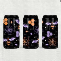 Bee Spooky UV DTF Glass Can Wrap