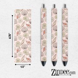 Coral Seashells VINYL Pen Wrap