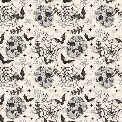 Floral Skeleton Spookies seamless (vinyl)