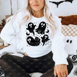Ghosties Black DTF Transfer
