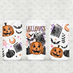 Halloween UV DTF Glass Can Wrap