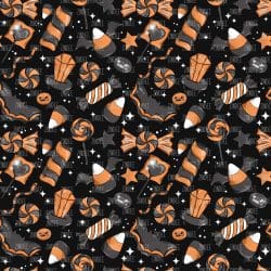 Halloween Candy Black seamless (vinyl)