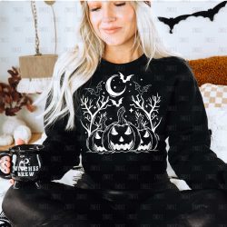 Halloween Scene White DTF Transfer