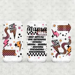 Mama Vibes UV DTF Glass Can Wrap