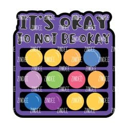 Okay To Not Be Okay – Acrylic Keychain Blank (3") | Optional Sticker or UV DTF