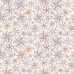 Orange Checkered Florals seamless (vinyl)