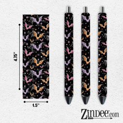 Pink Purple Orange Bats VINYL Pen Wrap