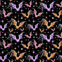 Purple Pink Orange Bats seamless (vinyl)