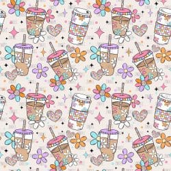 Retro Iced Coffee seamless (Sublimation Sheet)