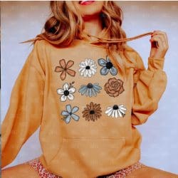 Rustic Florals Grid DTF Transfer