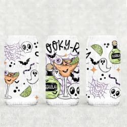 Spooky Rita UV DTF Glass Can Wrap
