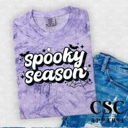 Spooky Season Black White DTF Transfer