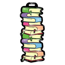 Alternative view of Stacked Books Bookmark (lightweight acrylic)