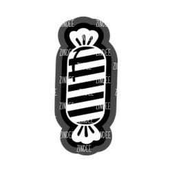 Alternative view of Stripe Candy .8 inch (shaker filler) NO HOLE (10 Pack)