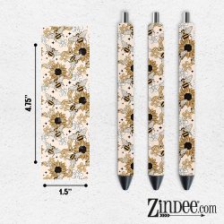 Sunflower Bee VINYL Pen Wrap